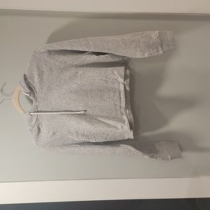 Medium Grey Cropped Hooded Sweater by Divided